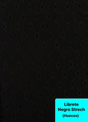 Librete Strech Negro (huecos) — Librete Stretch